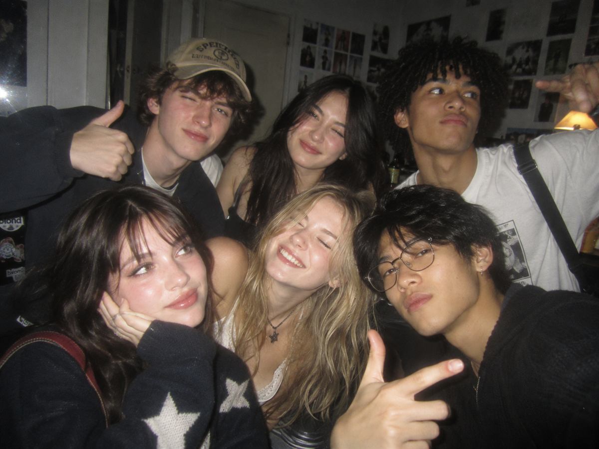 A group of friends posing together